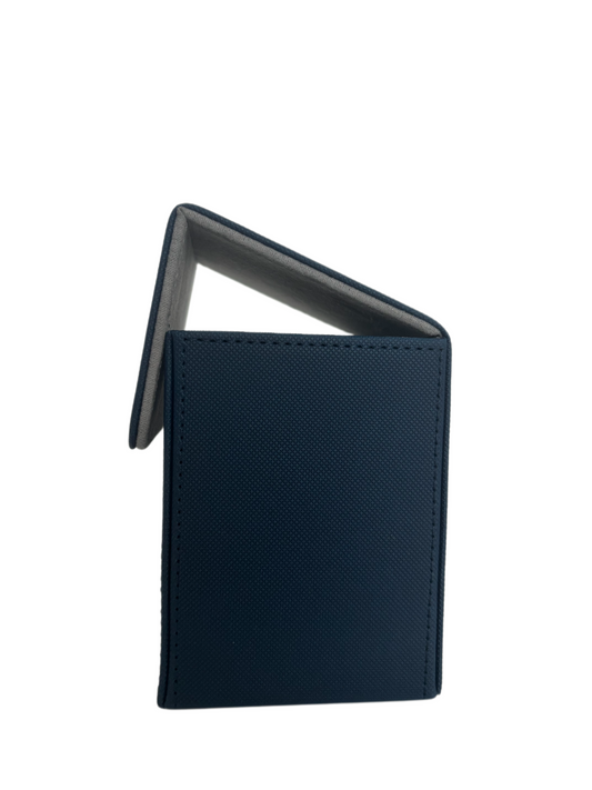 Tech Enhanced Deck Box for Pokemon TCG Navy Blue Open Lid View