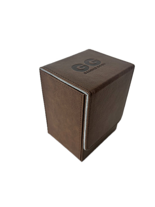 Collector Tap Deck Box (Brown) | Premium Smart Deck Box for Top Loaders & Magnetic Holders