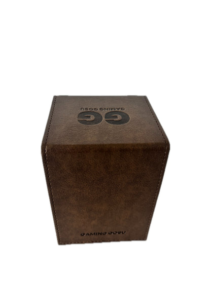 Collector Tap Deck Box (Brown) | Premium Smart Deck Box for Top Loaders & Magnetic Holders