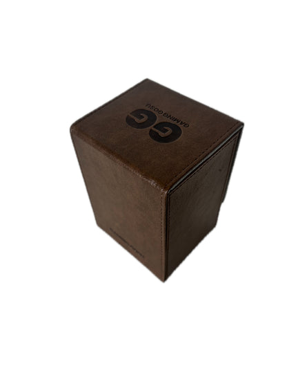Collector Tap Deck Box (Brown) | Premium Smart Deck Box for Top Loaders & Magnetic Holders